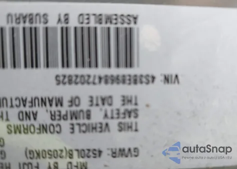 2004 Subaru Outback H6-3.0/H6-3.0 Vdc из США, поврежденный, VIN 4S3BE896847202825